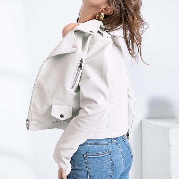 women's leather & faux shnsophi spring autumm women casual soft short jacketturndown collar female moto biker black white coat outwear
women's leather & faux shnsophi spring autumm women casual soft short jacketturndown collar female moto biker black white coat outwear