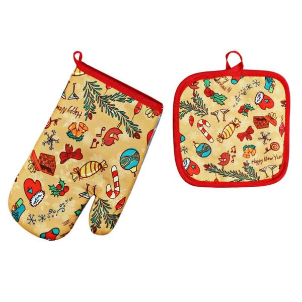 oven mitts 2pcs/set christmas baking anti- gloves home microwave insulation mat xmas supply jul#30
oven mitts 2pcs/set christmas baking anti- gloves home microwave insulation mat xmas supply jul#30