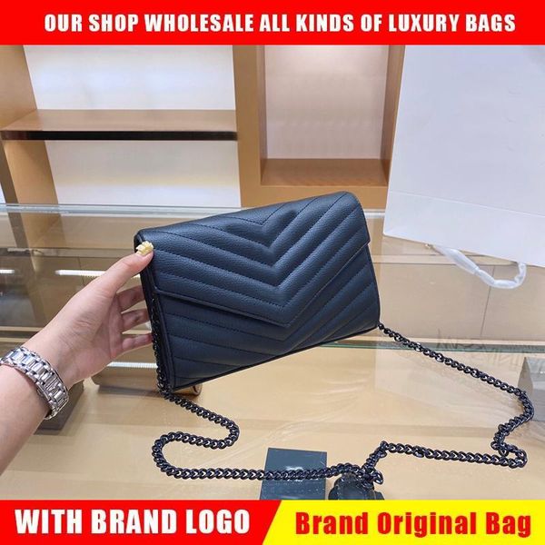 genuine leather handbag comes with a box woc chain bag women luxurys fashion designers bags female clutch classic girl handbags, Red;black
genuine leather handbag comes with a box woc chain bag women luxurys fashion designers bags female clutch classic girl handbags, Red;black