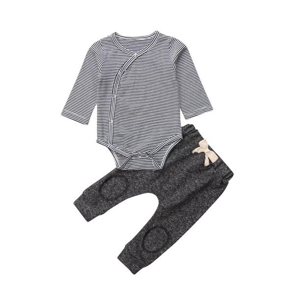 clothing sets lioraitiin 0-24m born kids baby boys long sleeve romper stripe pants 2pcs outfits set clothes, White
clothing sets lioraitiin 0-24m born kids baby boys long sleeve romper stripe pants 2pcs outfits set clothes, White