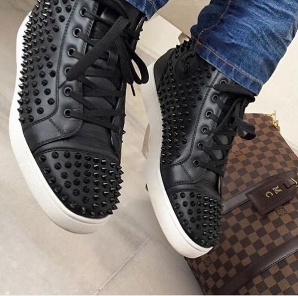 fashion mens casual shoes classic rivets sneakers reds sole shoe spikes high lace up trainers spiked orlato platform trainer luxury brands r, Black
fashion mens casual shoes classic rivets sneakers reds sole shoe spikes high lace up trainers spiked orlato platform trainer luxury brands r, Black