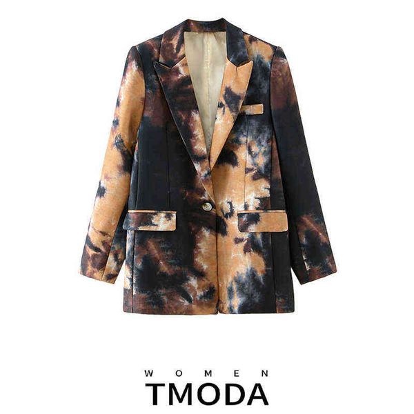 suit tmoda381 women ink graffiti oversized blazer one button office ladies coat, White;black
suit tmoda381 women ink graffiti oversized blazer one button office ladies coat, White;black