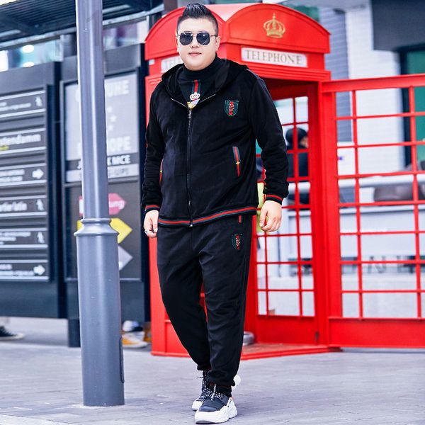 men's casual shirts designer chaopai boys plus fat size sweater pants two-piece set guy velvet winter coat leisure sports suit tzap, White;black
men's casual shirts designer chaopai boys plus fat size sweater pants two-piece set guy velvet winter coat leisure sports suit tzap, White;black