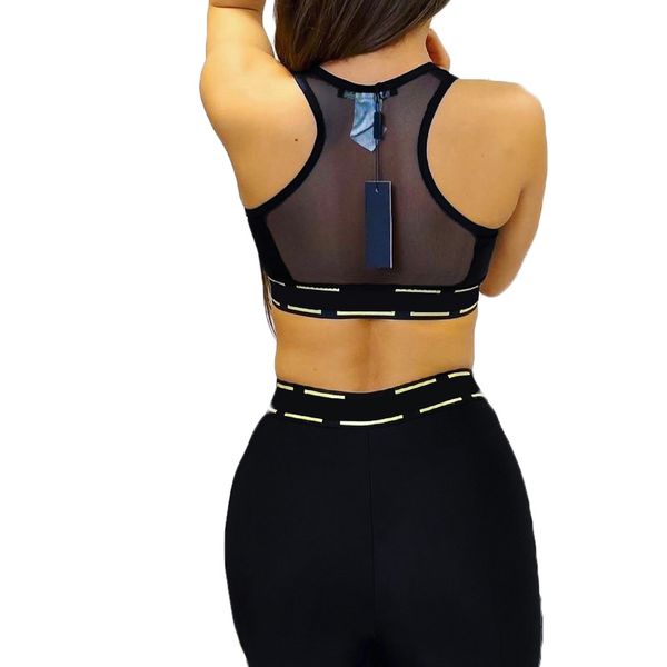 stylish mesh tracksuits sports vest bra leggings summer embroidered running jogging pants 2 piece set, Gray
stylish mesh tracksuits sports vest bra leggings summer embroidered running jogging pants 2 piece set, Gray