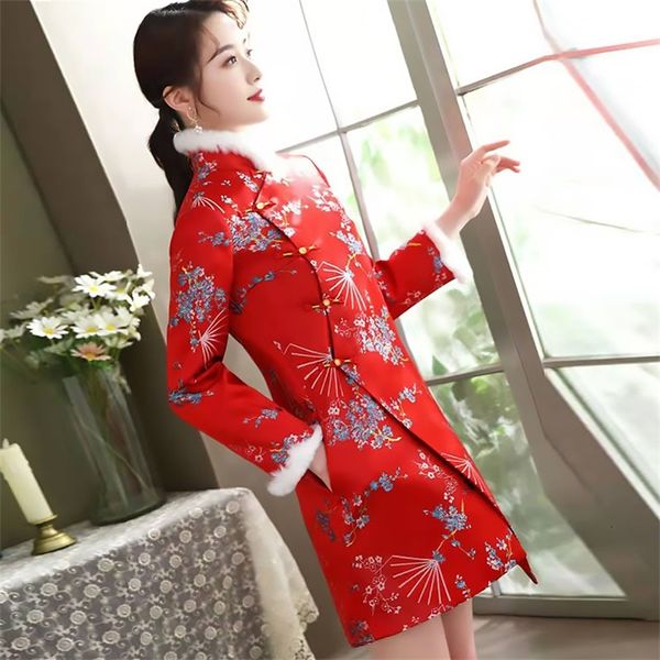 casual dresses chinese style brocade jacquard improved cheongsam rabbit hair vertical collar oblique lapel buckle cotton dress 201013 0bbc, Black;gray
casual dresses chinese style brocade jacquard improved cheongsam rabbit hair vertical collar oblique lapel buckle cotton dress 201013 0bbc, Black;gray