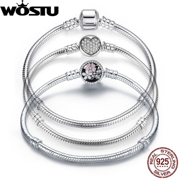 wostu original 3 styles chain bracelet 100% 925 sterling silver bangle fit diy charms bead for women female luxury jewelry gift 220713, Black
wostu original 3 styles chain bracelet 100% 925 sterling silver bangle fit diy charms bead for women female luxury jewelry gift 220713, Black