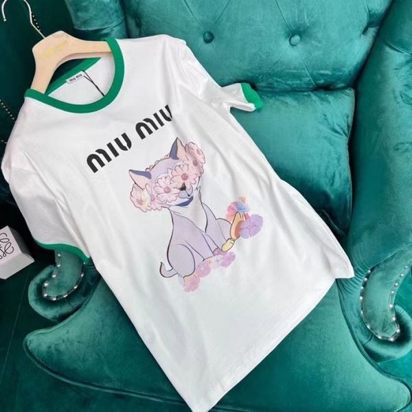 women's t-shirt designer chaopai 22 early spring new illustration random flower squint pattern chic lovely round neck casual straight s, White
women's t-shirt designer chaopai 22 early spring new illustration random flower squint pattern chic lovely round neck casual straight s, White