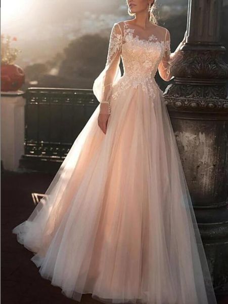 2022 new a-line version summer bridal wedding dress high neck long sleeve lace slim fit trailing luxury wed dresses vestido de novia, White
2022 new a-line version summer bridal wedding dress high neck long sleeve lace slim fit trailing luxury wed dresses vestido de novia, White