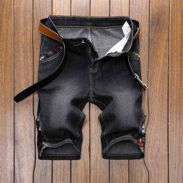 men's jeans summer denim shorts korean men's youth pants large size five point splicing color matching black pants 1203 gw49, Blue
men's jeans summer denim shorts korean men's youth pants large size five point splicing color matching black pants 1203 gw49, Blue