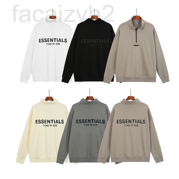 men's sweaters designer high street fog double line essentials new back letter glue pressing semi zipper stand collar sweater batch 3ug, White;black
men's sweaters designer high street fog double line essentials new back letter glue pressing semi zipper stand collar sweater batch 3ug, White;black