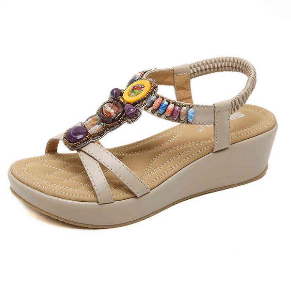 summer 2022 ethnic sandals women's bohemian beach slope heel beaded large women's shoes, Black
summer 2022 ethnic sandals women's bohemian beach slope heel beaded large women's shoes, Black