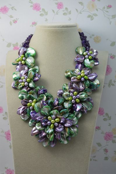 new unique design aa pearl shell flower necklace multicolor pearl shell amethyst fine jewelry for lady wedding birthday gift, Silver
new unique design aa pearl shell flower necklace multicolor pearl shell amethyst fine jewelry for lady wedding birthday gift, Silver