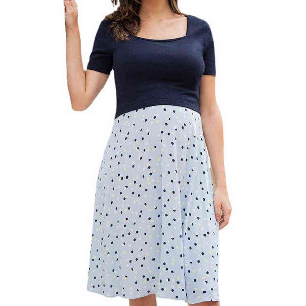 pregnant dress new fashion short sleeve round neck dot print maternity dress nursing dress g220309, White
pregnant dress new fashion short sleeve round neck dot print maternity dress nursing dress g220309, White