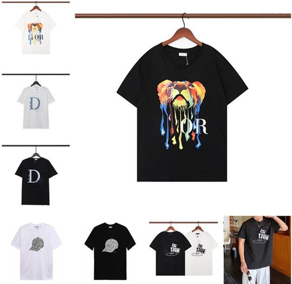 mens designer clothes famous mens t shirt letter print round neck short sleeve black white fashion men women tees 100%cotton s-5xl#03, White;black