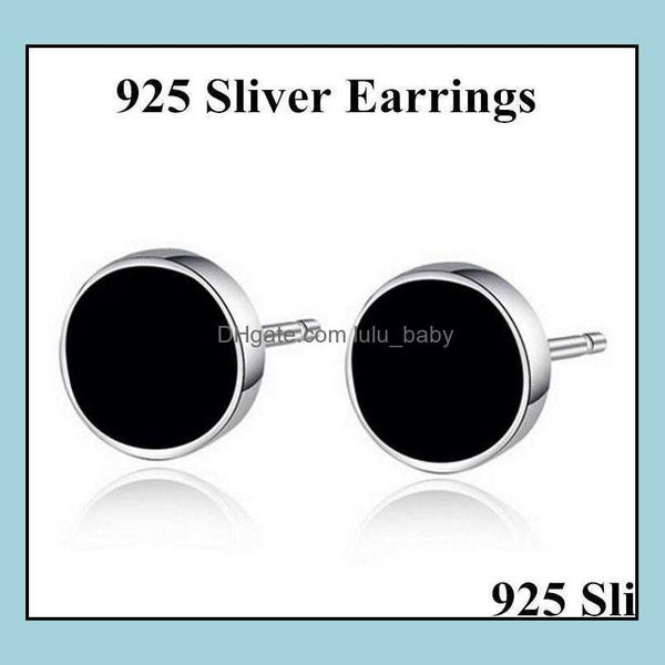 stud earrings jewelry classics black round earings fashion women men 925 sterling sier plated drop delivery 2021 uxmiz, Golden;silver
stud earrings jewelry classics black round earings fashion women men 925 sterling sier plated drop delivery 2021 uxmiz, Golden;silver