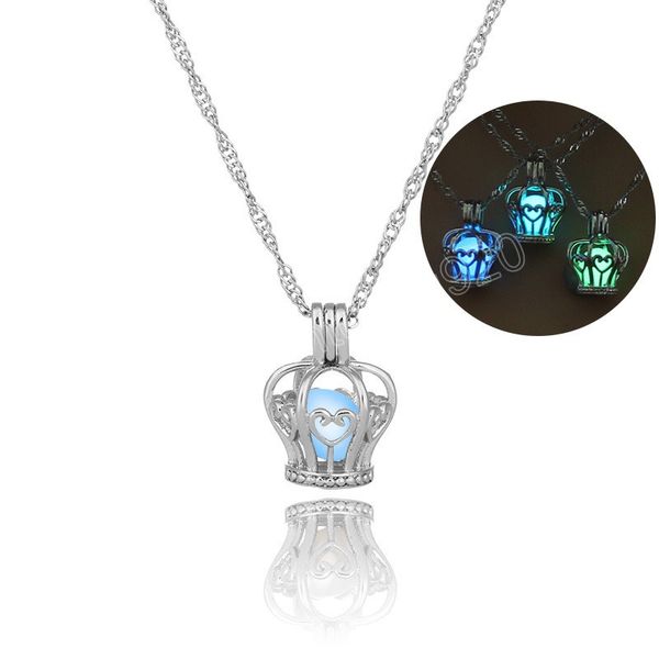3 color fashion pendant necklace charm crown necklaces for women glow in the dark jewelry luminous pendant party halloween gifts, Silver
3 color fashion pendant necklace charm crown necklaces for women glow in the dark jewelry luminous pendant party halloween gifts, Silver