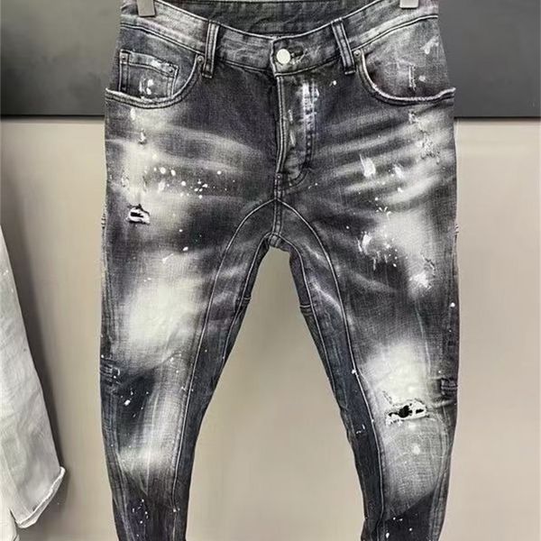 men's jeans 2022 men's korean version black ground white three-dimensional tailoring micro elastic slim fit small leg jeans pants, Blue
men's jeans 2022 men's korean version black ground white three-dimensional tailoring micro elastic slim fit small leg jeans pants, Blue