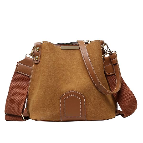 myyshop women bags simple pu frosted handbag single shoulder bag with versatile bucket bag brown
myyshop women bags simple pu frosted handbag single shoulder bag with versatile bucket bag brown