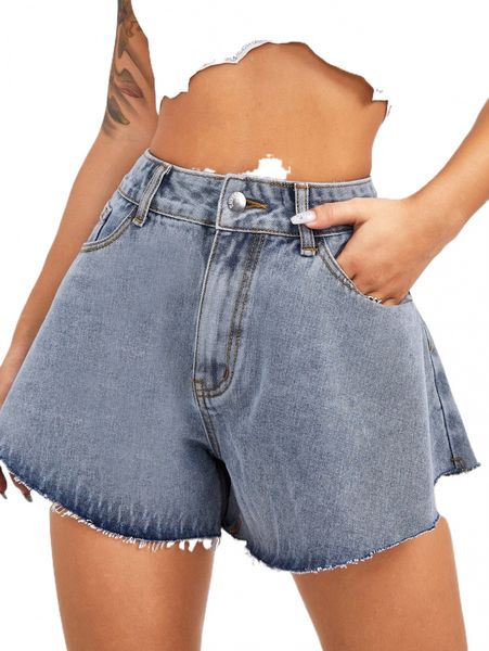 bleach wash raw hem wide leg denim shorts l3o4#, White;black
bleach wash raw hem wide leg denim shorts l3o4#, White;black