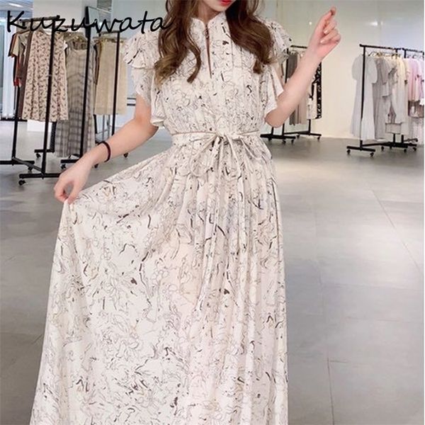 kuzuwata o neck flying short sleeve temperament dres high waist hip a line long slim vestidos summer robe print 220411, Black;gray
kuzuwata o neck flying short sleeve temperament dres high waist hip a line long slim vestidos summer robe print 220411, Black;gray