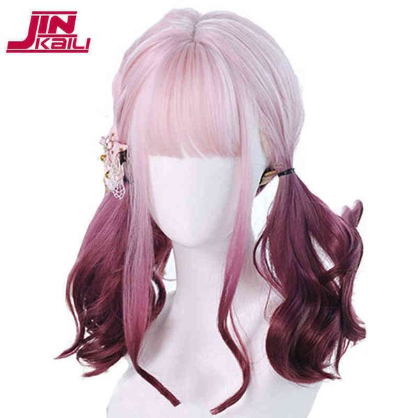 jinkaili synthetic cosplay wigs with bangs blonde red pink purple short bob lolita heat resistant beauty halloween party220505, Black
jinkaili synthetic cosplay wigs with bangs blonde red pink purple short bob lolita heat resistant beauty halloween party220505, Black