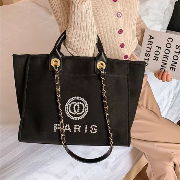 classic fashion brand beach bags ch women handbags pearl evening bag designers female canvas portable high-capacity luxury trend big handbag, Black;red
classic fashion brand beach bags ch women handbags pearl evening bag designers female canvas portable high-capacity luxury trend big handbag, Black;red