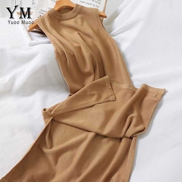 yuoomuoo sleeveless knitted tank dress autumn vintage sweater dress women elegant split midi dress retro ladies dresses y200805, Black;pink
yuoomuoo sleeveless knitted tank dress autumn vintage sweater dress women elegant split midi dress retro ladies dresses y200805, Black;pink