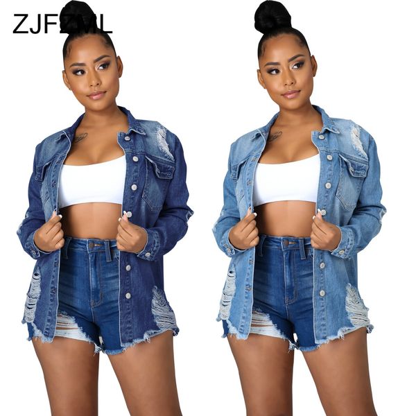 spring and autumn vintage buttons denim jackets for women ladies lapel collar full sleeve fringed ripped streetwear straight outfits, Black;brown
spring and autumn vintage buttons denim jackets for women ladies lapel collar full sleeve fringed ripped streetwear straight outfits, Black;brown
