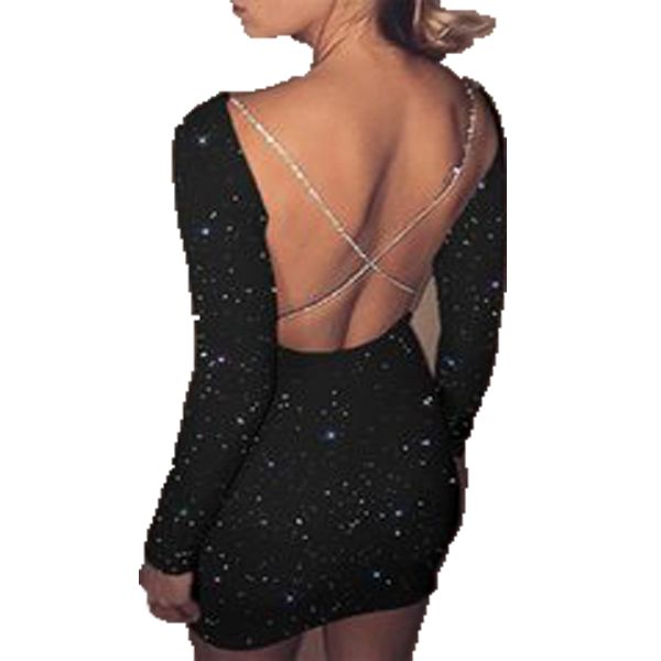 dresses bodycon dress women mini night party club glitter open back crisscross long sleeve length style age, Black;gray
dresses bodycon dress women mini night party club glitter open back crisscross long sleeve length style age, Black;gray