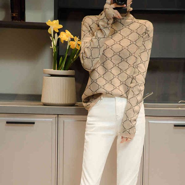 2022 autumn winter slim fit pullover cashmere sweater women's pile neck knitting korean jacquard bottomed brown, White
2022 autumn winter slim fit pullover cashmere sweater women's pile neck knitting korean jacquard bottomed brown, White