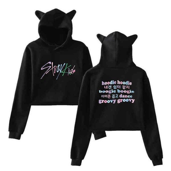 women' hoodie kpop stray kid sweatshirt girl christma mourning ear cat hoody design wonder print crop short sweater women clothe 220421, Black
women' hoodie kpop stray kid sweatshirt girl christma mourning ear cat hoody design wonder print crop short sweater women clothe 220421, Black