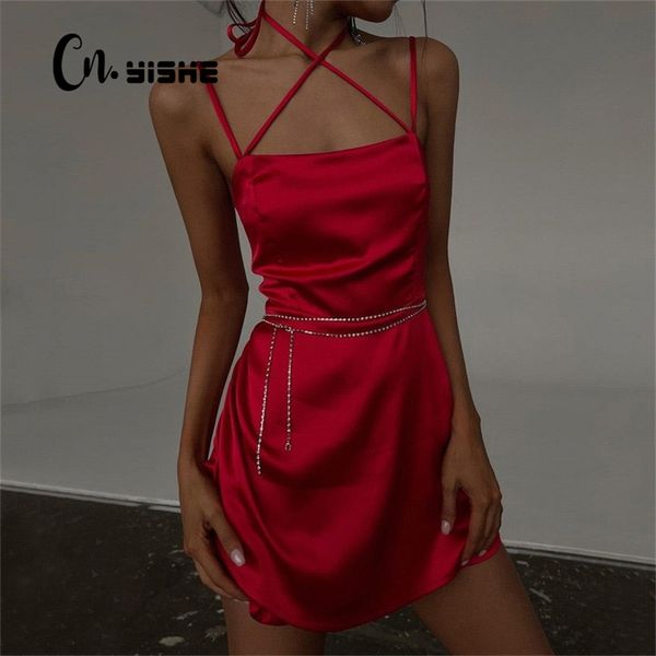 cnyishe lace up bandage satin clothing women spring red party birthday dress femme off shoulder halter a-line dresses robes 220511, Black;gray
cnyishe lace up bandage satin clothing women spring red party birthday dress femme off shoulder halter a-line dresses robes 220511, Black;gray