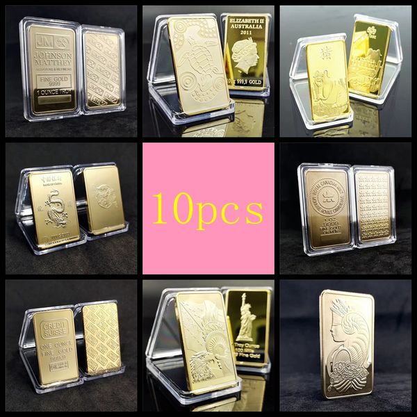 10pcs non magnetic metal craft mint bullion bar copy bar ornaments 24k gold-plated decorations
10pcs non magnetic metal craft mint bullion bar copy bar ornaments 24k gold-plated decorations