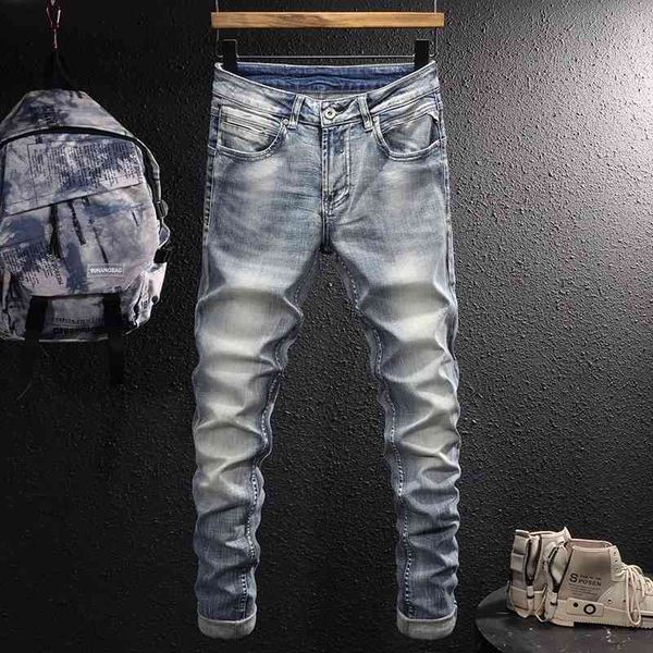 men's jeans italian fashion brand jeans men's wear white nostalgic trend elastic korean slim fit leggy youth trendy pants tk7a, Blue
men's jeans italian fashion brand jeans men's wear white nostalgic trend elastic korean slim fit leggy youth trendy pants tk7a, Blue