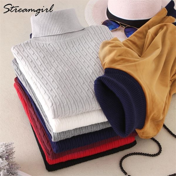 turtleneck women thick sweater pullover knit sweaters women winter turtleneck velvet sweater pull femme sweaters ladies 201008, White;black
turtleneck women thick sweater pullover knit sweaters women winter turtleneck velvet sweater pull femme sweaters ladies 201008, White;black
