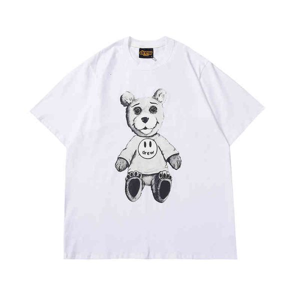 men's t-shirts fashion brand smiley face plush doll bear design short sleeve for men women in spring summer of, White;black
men's t-shirts fashion brand smiley face plush doll bear design short sleeve for men women in spring summer of, White;black