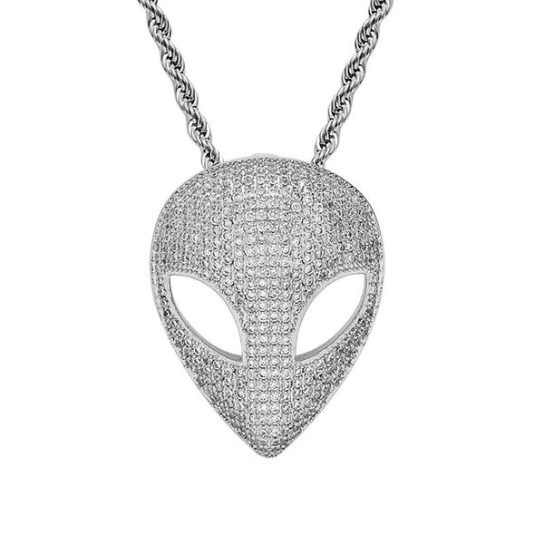 pendant necklaces hip hop claw set + cz stone bling iced out solid alien pendants for men rapper jewelry drop, Silver
pendant necklaces hip hop claw set + cz stone bling iced out solid alien pendants for men rapper jewelry drop, Silver