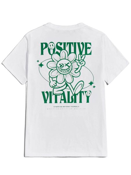 men cartoon & letter graphic tee e5y5#, White;black
men cartoon & letter graphic tee e5y5#, White;black