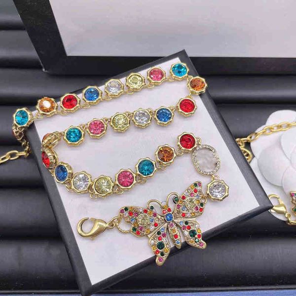 jewel 2022 new butterfly color diamond neck chain necklace red letter high version bracelet, Golden;silver
jewel 2022 new butterfly color diamond neck chain necklace red letter high version bracelet, Golden;silver