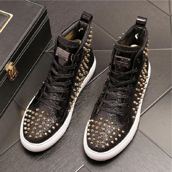 spring/autumn leather luxury men rivets shoes fashion loafers men sneakers boat designer slip on dropshipping da017, Black
spring/autumn leather luxury men rivets shoes fashion loafers men sneakers boat designer slip on dropshipping da017, Black