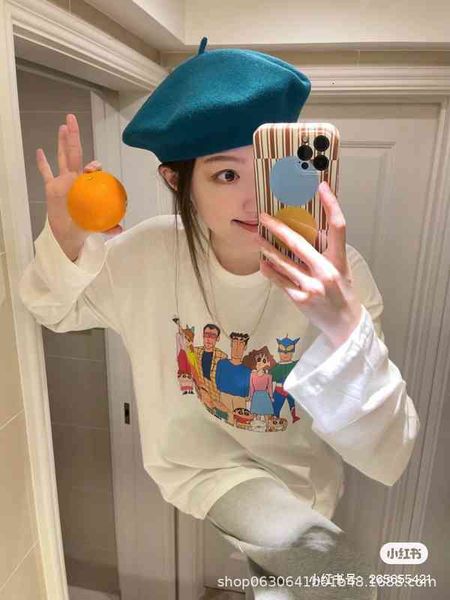 women's t-shirt 2022ss early spring crayon xiaoxin series long short sleeve round neck printed t-shirt women's versatile thin il4p, White
women's t-shirt 2022ss early spring crayon xiaoxin series long short sleeve round neck printed t-shirt women's versatile thin il4p, White
