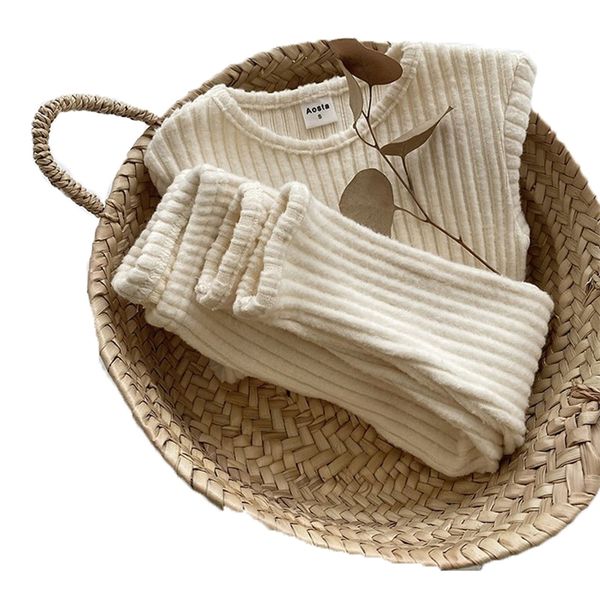 autumn winter baby boys and girls clothes set ribbed sweater bottom shirts pants suit children's clothing 2 piece 220507, White
autumn winter baby boys and girls clothes set ribbed sweater bottom shirts pants suit children's clothing 2 piece 220507, White