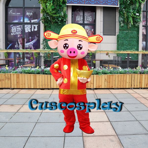 mascot doll costume chinese new year god of fortune pig mascot costume with props gold ingots party dress suits for halloween xmas, Red;yellow
mascot doll costume chinese new year god of fortune pig mascot costume with props gold ingots party dress suits for halloween xmas, Red;yellow