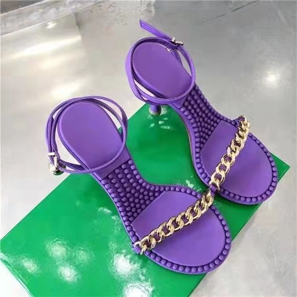 with low discount designer slippers massage fingerboard sandals women wear chain small golden ball one-sided belt high heels, Black
with low discount designer slippers massage fingerboard sandals women wear chain small golden ball one-sided belt high heels, Black