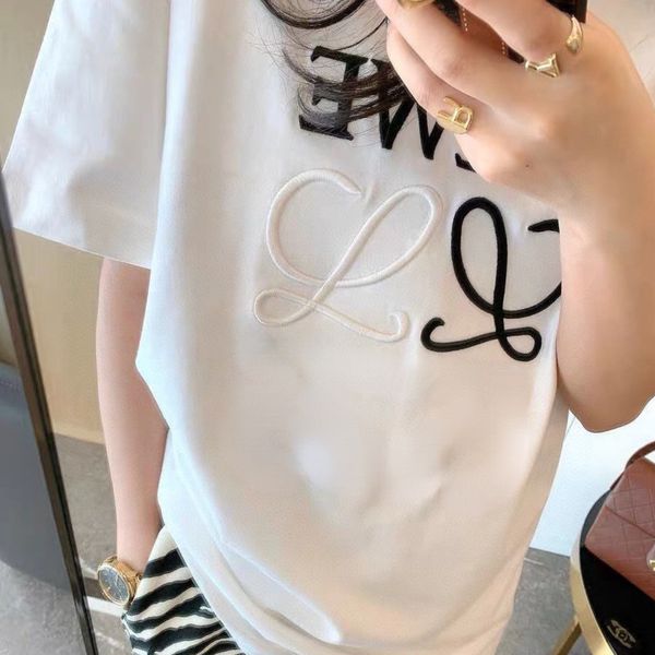cotton t-shirts for men and women loe 22 we classic embroidered round neck short sleeve tshirts fashion couple half sleeves, White;black
cotton t-shirts for men and women loe 22 we classic embroidered round neck short sleeve tshirts fashion couple half sleeves, White;black