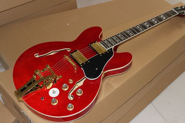 custom shop f hollow body jazz electric guitar red color gitaar gold hardware guitarra vibrato system support customization
custom shop f hollow body jazz electric guitar red color gitaar gold hardware guitarra vibrato system support customization
