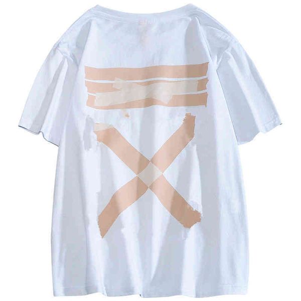 off style white couple t-shirt chaopai high street summer round neck combed cotton short sleeve clothes 1ufnt, White;black
off style white couple t-shirt chaopai high street summer round neck combed cotton short sleeve clothes 1ufnt, White;black