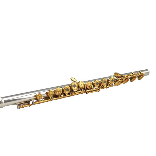 high grade 17 open hole silver plated body gold plated key flute
high grade 17 open hole silver plated body gold plated key flute