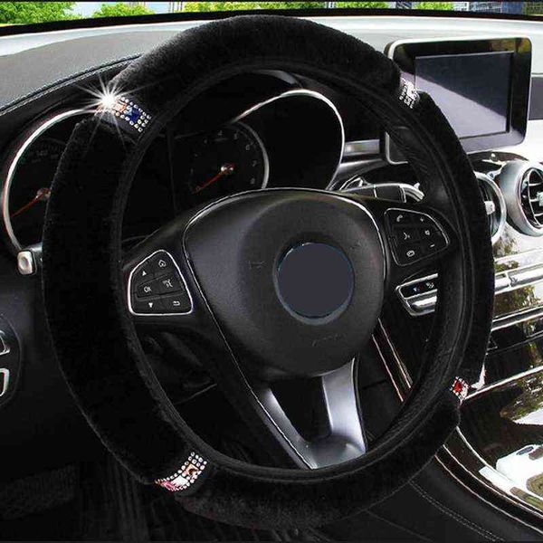 1pc universal 37-38cm diameter soft plush rhinestone car steering wheel cover interior accessories steering-cover car-styling girls y220422
1pc universal 37-38cm diameter soft plush rhinestone car steering wheel cover interior accessories steering-cover car-styling girls y220422