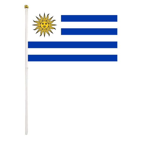 uruguay flag 14x21cm 2022 qatar world cup hand waving flag fans cheering flags with plastic flagpole for activity parade sports home decor
uruguay flag 14x21cm 2022 qatar world cup hand waving flag fans cheering flags with plastic flagpole for activity parade sports home decor